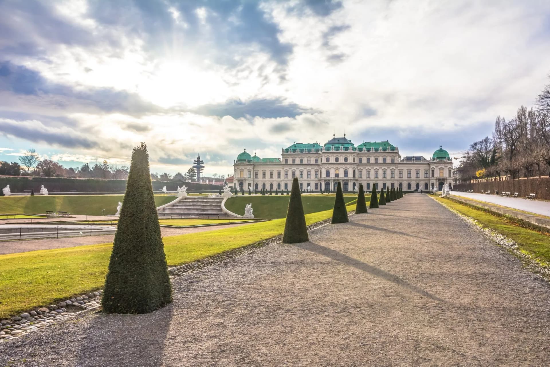 Bevedere Palace and Park in Vienna