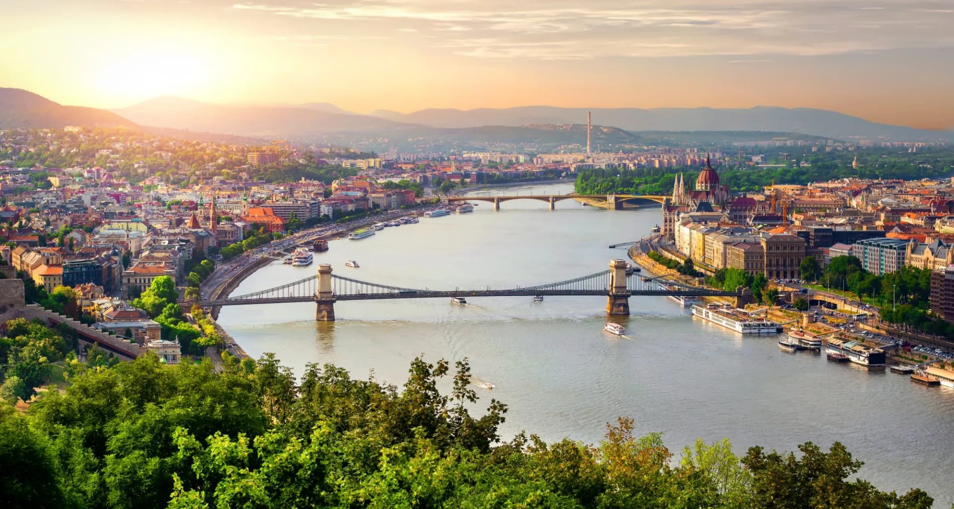 Budapest on both sides of danube river
