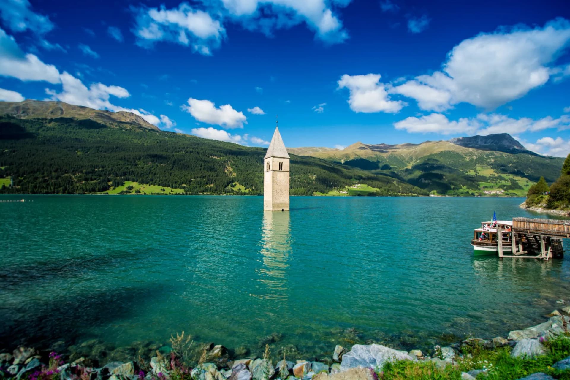 Reschensee tower